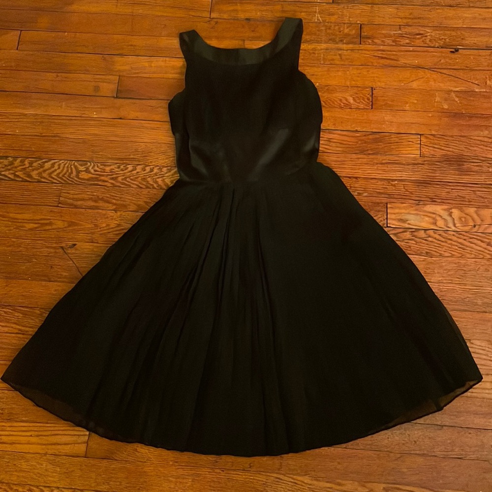 Vintage Black dress, small waist, full skirt; Jody Lynn New York
